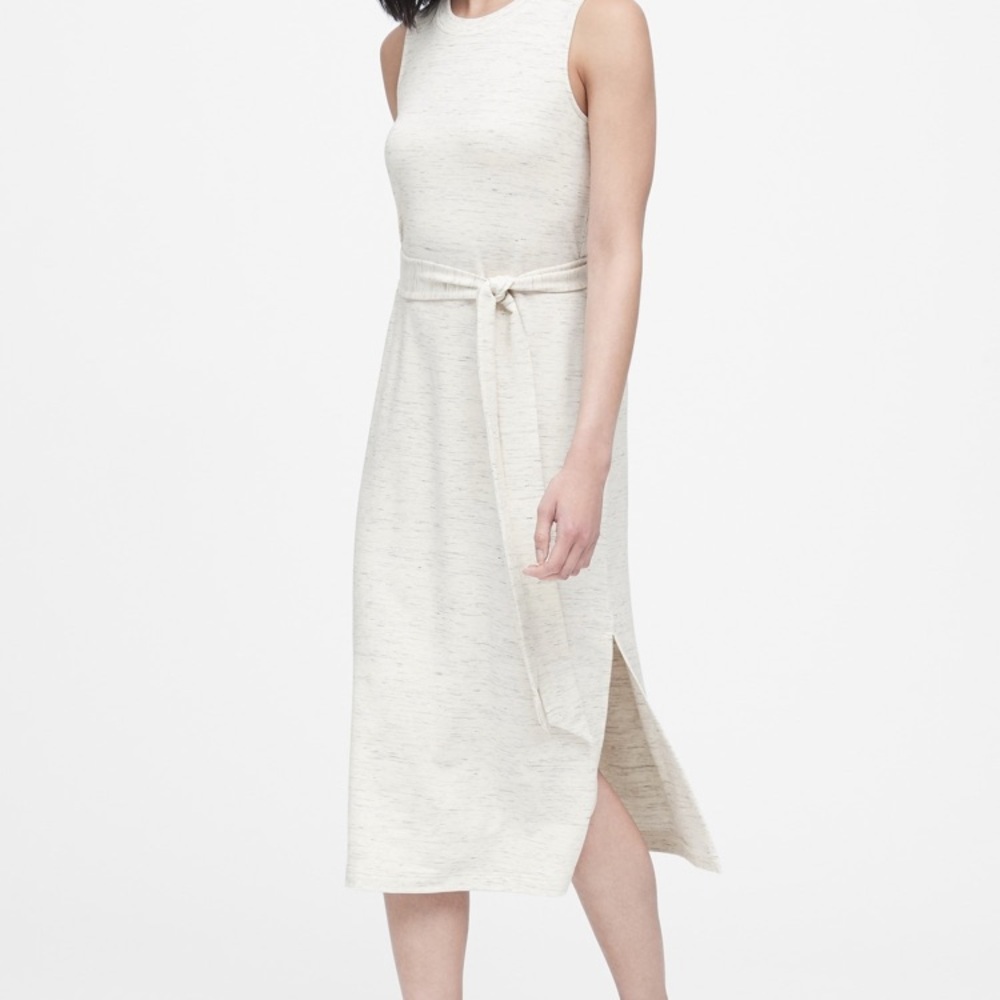 terry tank dress in light gray